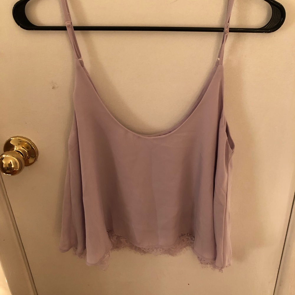 Purple crop tank